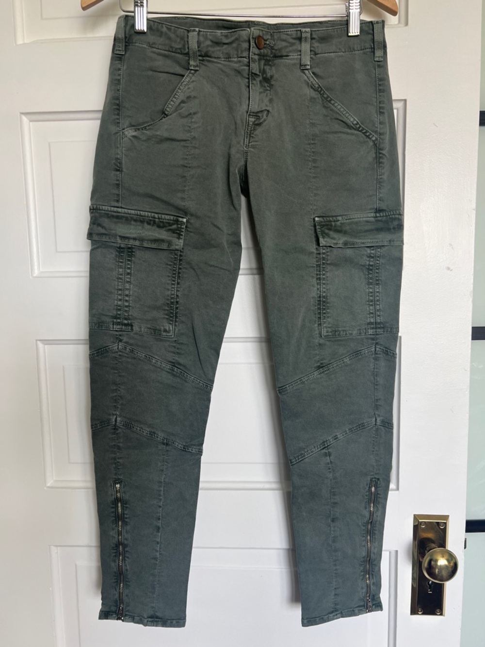 J Brand Olive Green Skinny Cargo Pants